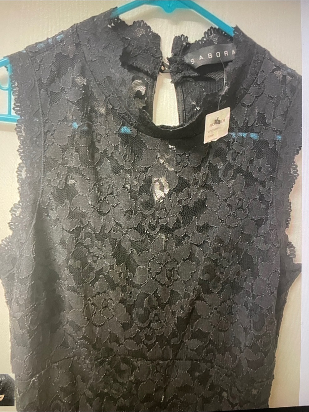 Sabora Black Lace Sleeveless  Dress